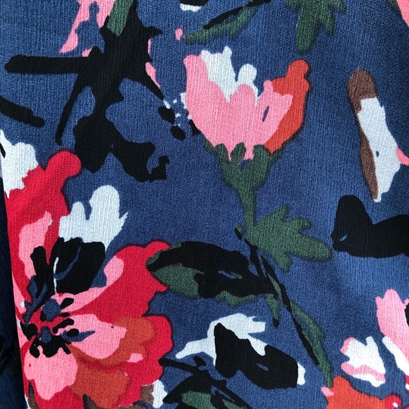 Nordstrom Brass Plum Blue Floral Mini Dress M - Picture 8 of 8